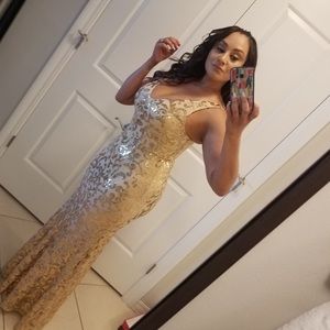 Gold Floor Length Dress
